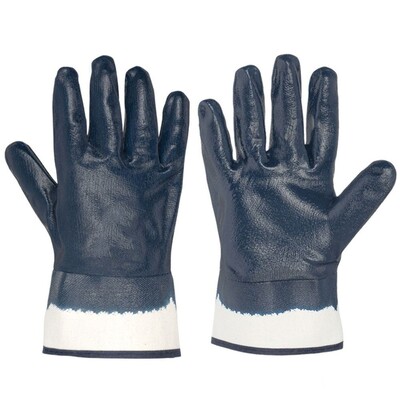 Сини потопени гумени ръкавици Водоустойчиви маслоустойчиви удебелени работни ръкавици 26 см Анти-термични заваръчни консумативи Ръкавици за ремонт на автомобили