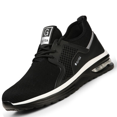 Предпазни обувки със стоманени пръсти Мъжки Дамски работни маратонки Леки дишащи неразрушими работни обувки Мъжки предпазни обувки Ботуши Размер 36-48