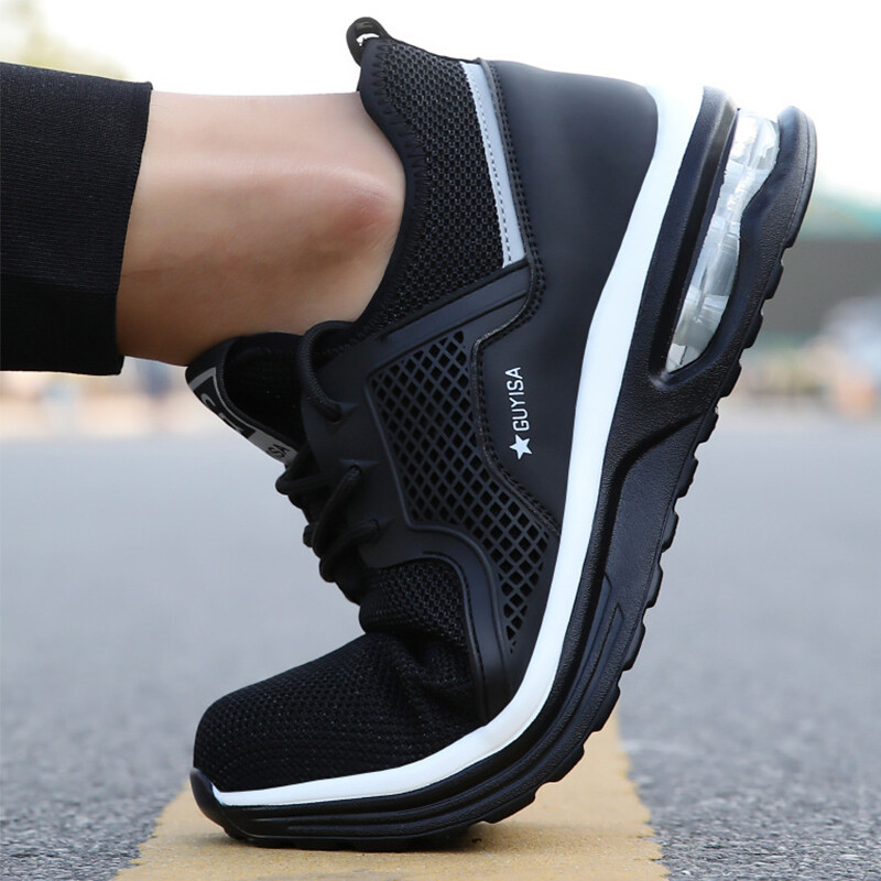 Предпазни обувки със стоманени пръсти Мъжки Дамски работни маратонки Леки дишащи неразрушими работни обувки Мъжки предпазни обувки Ботуши Размер 36-48