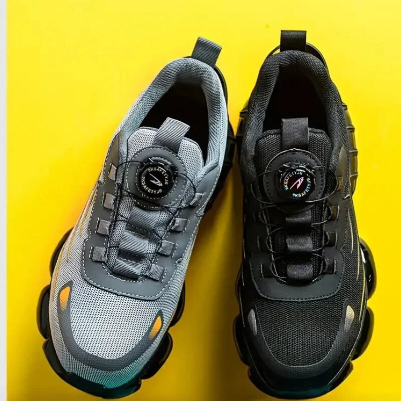 Nove radne zaštitne cipele 36-48 Veličina za žene Muškarci, muške tenisice s čeličnim prstima Vodootporne, lagane prozračne čizme protiv klizanja Muške radne