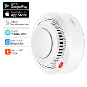 Tuya WiFi detektor dima Senzor Vatrogasni alarm radi s Smart Life APP Information Push Smart Home Security System