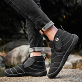 Slip-On Anti Vyriški žieminiai batai Neperšlampami vyriški sniego batai lauke medvilniniai batai, vilna Nauja kailinių prekių ženklų Patogus darbas