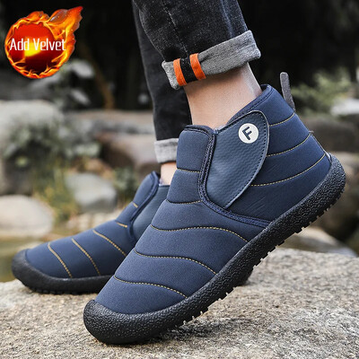 Slip-On Anti Vyriški žieminiai batai Neperšlampami vyriški sniego batai lauke medvilniniai batai, vilna Nauja kailinių prekių ženklų Patogus darbas