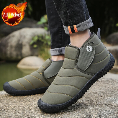 Slip-On Anti Vyriški žieminiai batai Neperšlampami vyriški sniego batai lauke medvilniniai batai, vilna Nauja kailinių prekių ženklų Patogus darbas