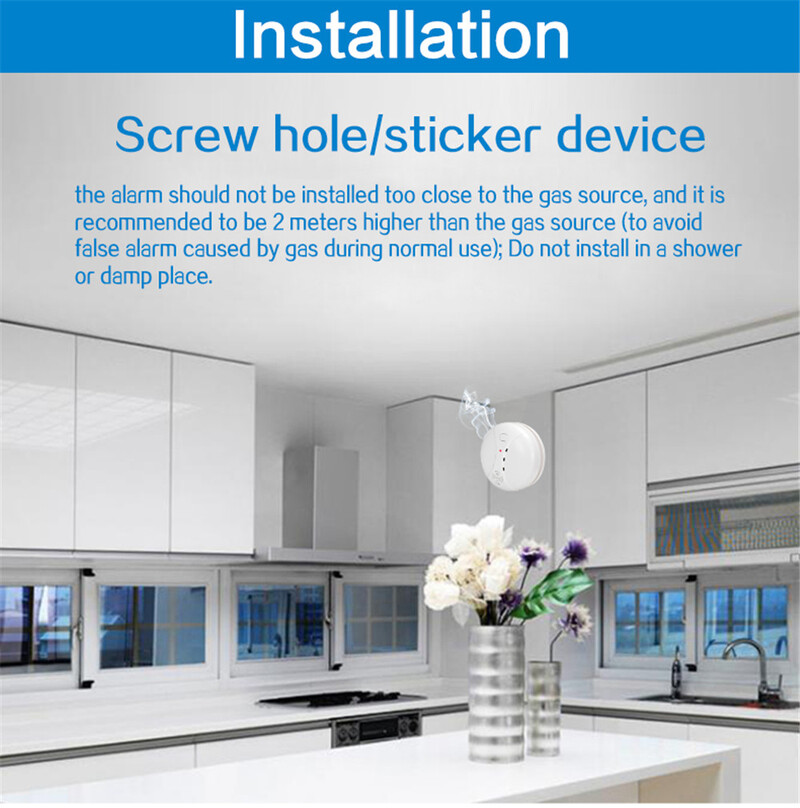 Didelio decibelo garso signalizacijos gaisro detektorius, nepriklausomas belaidis 433MHz dūmų jutiklis skirtas WIFI GSM biuro namų apsaugos signalizacijos sistemai