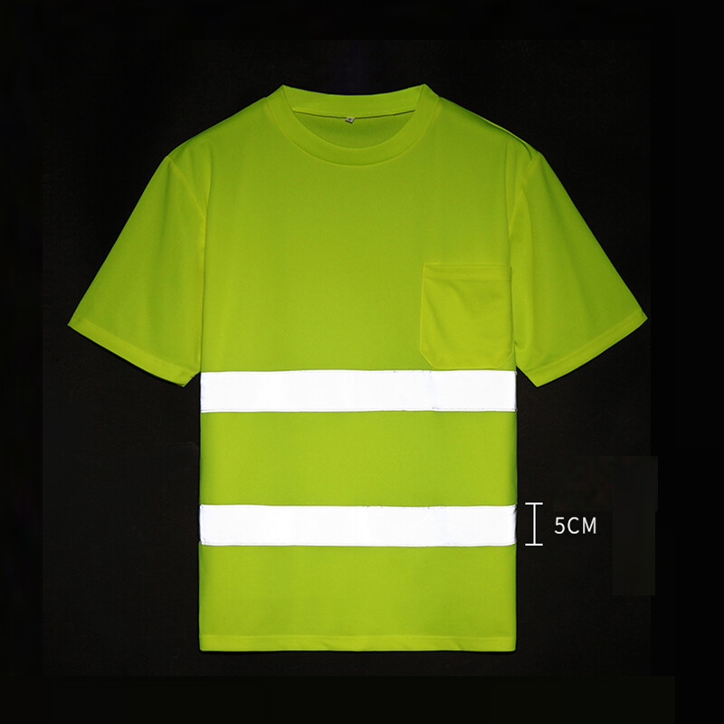 Sigurnosna reflektirajuća sigurnosna radna majica visoke vidljivosti, muška ljetna visoka vidljivost za rad