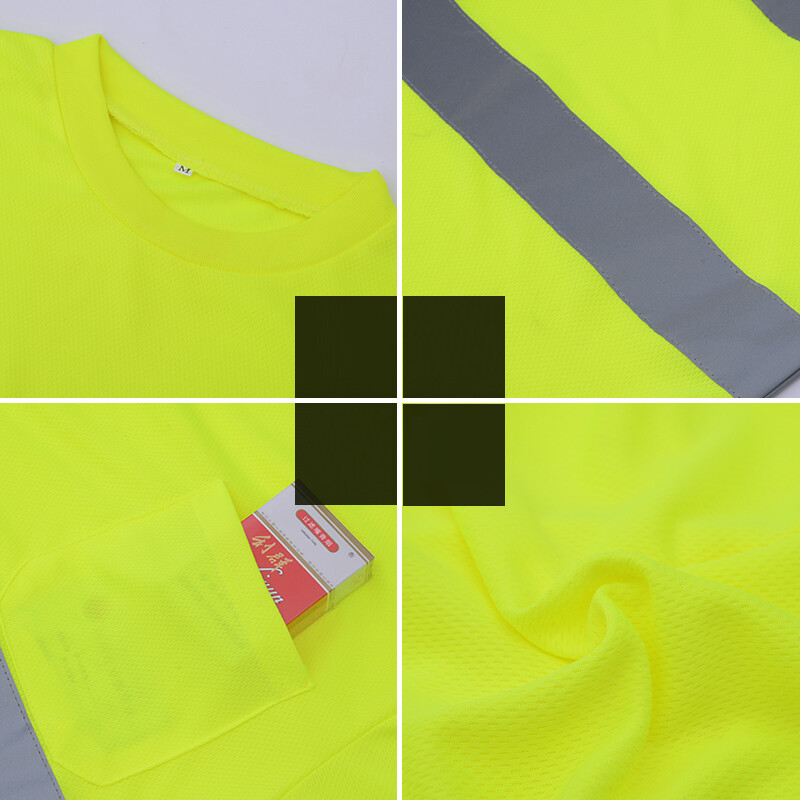 Sigurnosna reflektirajuća sigurnosna radna majica visoke vidljivosti, muška ljetna visoka vidljivost za rad