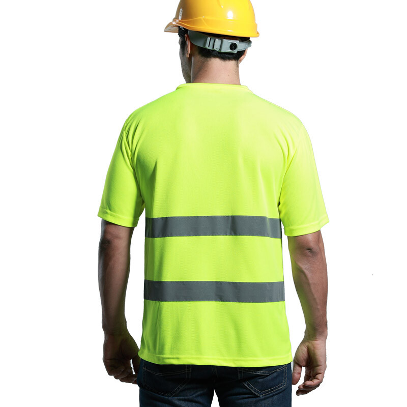 Sigurnosna reflektirajuća sigurnosna radna majica visoke vidljivosti, muška ljetna visoka vidljivost za rad