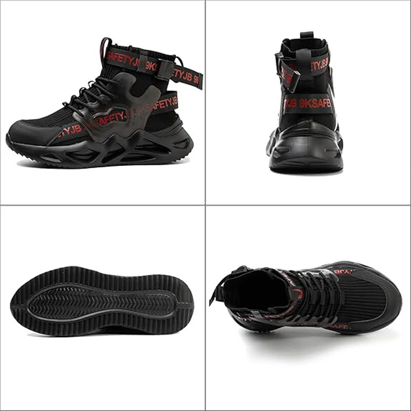 Защитни обувки със стоманени пръсти Мъжки Дамски работни защитни ботуши Леки дишащи удобни маратонки за промишлено строителство Мъжки ботуши