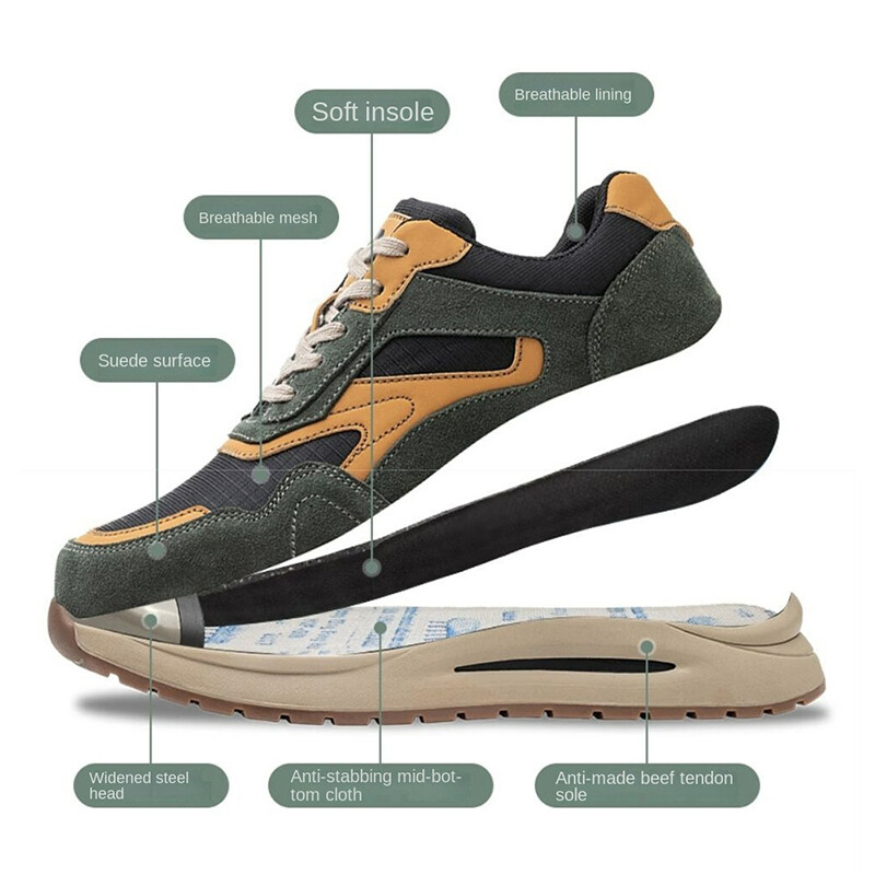 Unisex Bărbați Femei Cizme de lucru în stil casual Pantofi de siguranță anti-punctură Pantofi de protecție cu vârf de oțel Pantofi indestructibili