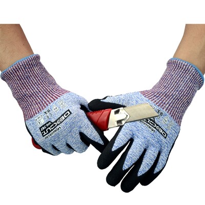 Wonder Grip Level E/A5 lõikekindel ja ohutu töökindad, 13-mõõtmeline paksendatud vooder ja nitriilist peopesa kate, väga kulumiskindel
