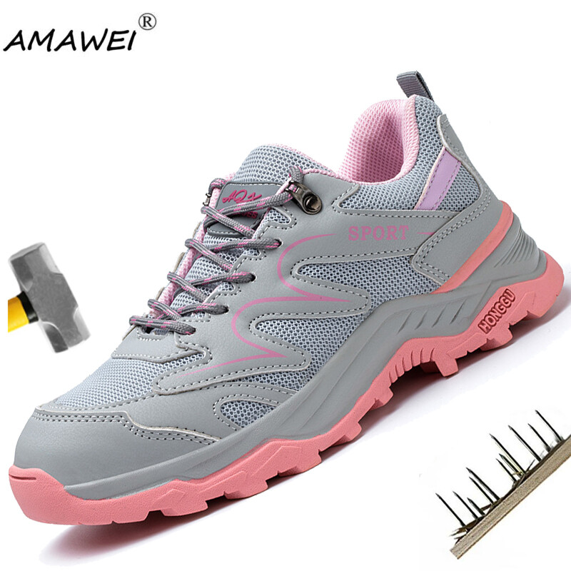 Работни предпазни обувки Мъжки предпазни ботуши Анти-смазване Нови работни обувки против пробождане Маратонки Обувки със стоманени пръсти Мъжки работни ботуши Неразрушими