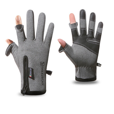 Talvised kalapüügikindad veekindlad 2 sõrmega ümberpööratavad talvekindad naistele meestele õues sportlikuks kalapüügiks rattasõidu jooksukindad 낚시장갑