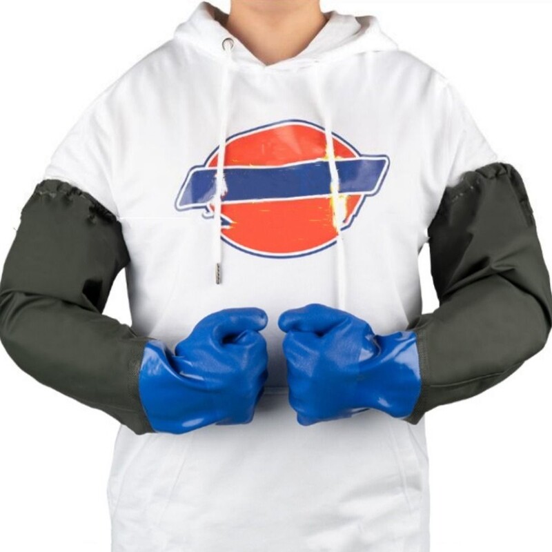 Pirštinės tvenkiniams, vandeniui atsparios pirštinės ilgomis rankomis, ilgos guminės pirštinės vyrams ir