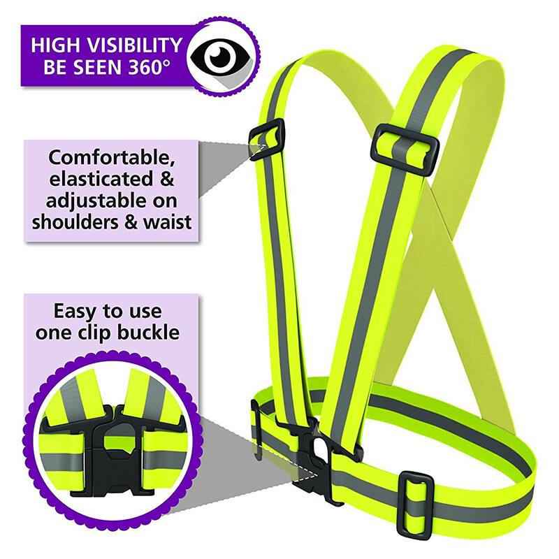 Reflektirajući sigurnosni prsluk Trake za pojas za građevinu Promet Sigurnost skladišta Reflektirajuće trake za rad na otvorenom Trčanje