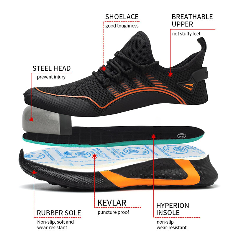 Pantofi de siguranță pentru bărbați, dimensiune mare, 50