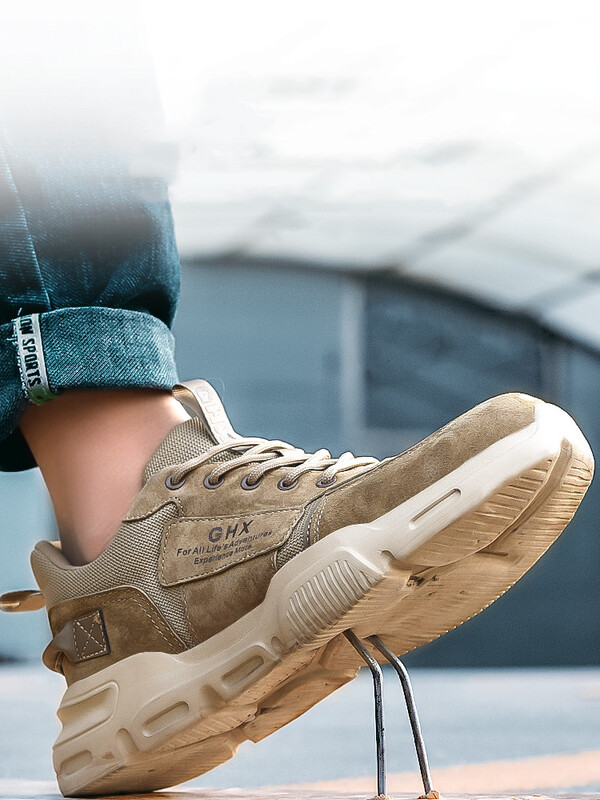 Работни защитни обувки Мъжки стоманени пръсти Противопробивни неразрушими леки дишащи защитни ботуши Кевларова стелка Работни маратонки