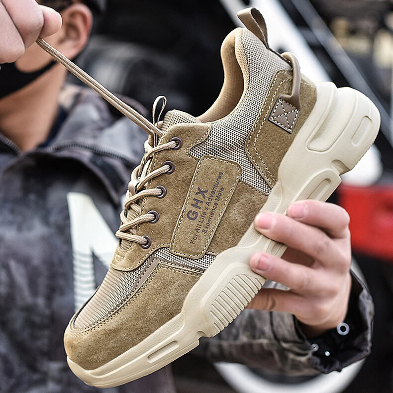 Работни защитни обувки Мъжки стоманени пръсти Противопробивни неразрушими леки дишащи защитни ботуши Кевларова стелка Работни маратонки