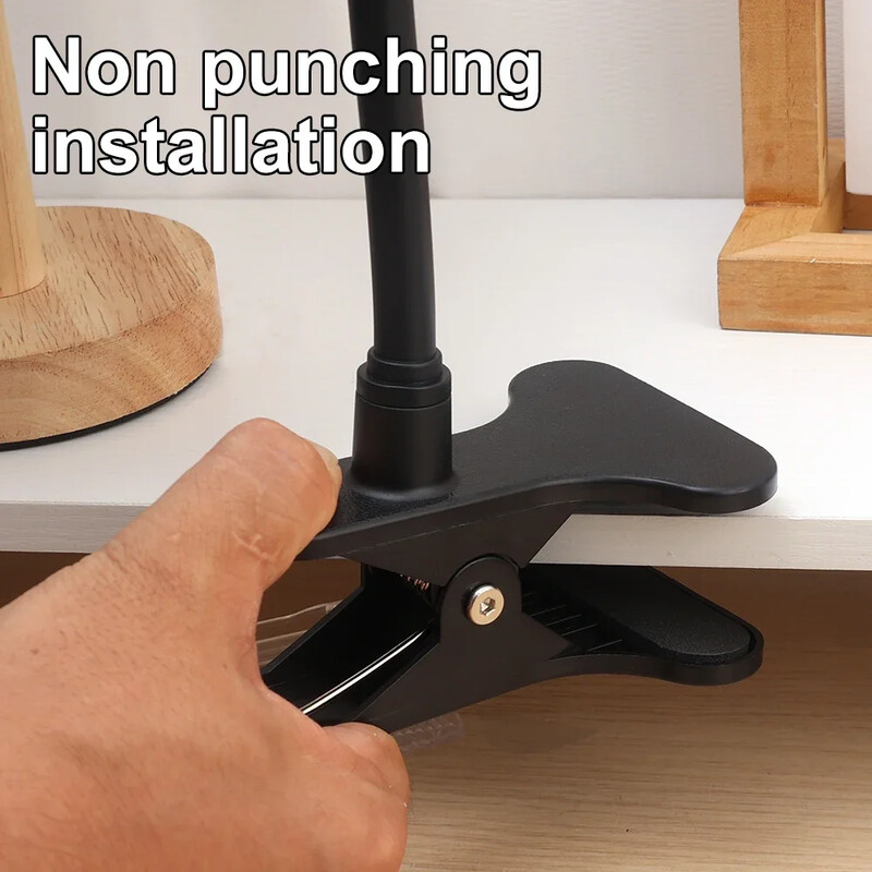 Suport portabil de montare cu clipă fără perforare pentru cameră Web pentru monitor pentru bebeluș Suport pentru cameră Kit de montare flexibil prin răsucire pentru acasă se atașează la pătuț