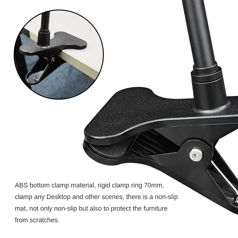 Nereikia perforuoti nešiojamojo spaustuko tvirtinimo internetinės kameros stovas kūdikio monitoriaus fotoaparato laikikliui namuose Lankstus susukamas tvirtinimo komplektas, tvirtinamas prie lovelės