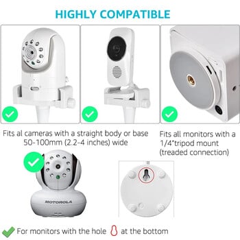 Βάση Universal Baby Monitor Εύκαμπτο περιστρεφόμενο στήριγμα κάμερας Web Βάση βάσης κούνιας χωρίς τρύπα