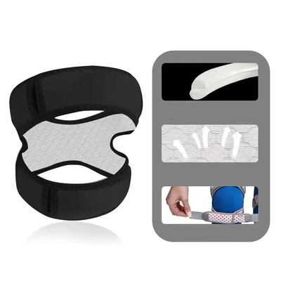 1PC Genunchier sport reglabil Genunchi rotulian dublu Curea de susținere a tendonului Brace Pad Protector Curea de înfășurare pentru genunchi deschis