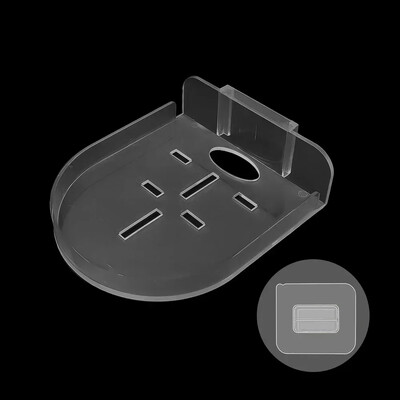 1/2 бр. Самозалепваща се скоба за стенен монтаж на охранителна камера Непробиваем акрилен държач за камера за наблюдение Рафт за бебефони