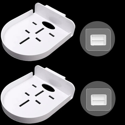 1/2 бр. Самозалепваща се скоба за стенен монтаж на охранителна камера Непробиваем акрилен държач за камера за наблюдение Рафт за бебефони