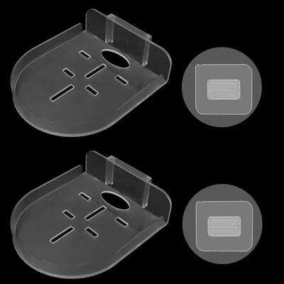 1/2 бр. Самозалепваща се скоба за стенен монтаж на охранителна камера Непробиваем акрилен държач за камера за наблюдение Рафт за бебефони