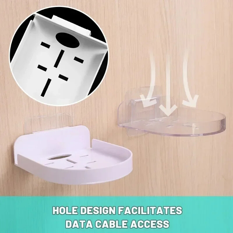 1/2 бр. Самозалепваща се скоба за стенен монтаж на охранителна камера Непробиваем акрилен държач за камера за наблюдение Рафт за бебефони