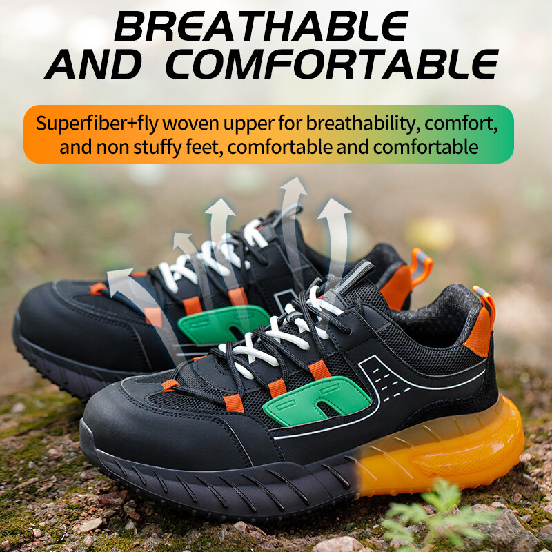 Muške radne zaštitne cipele Neuništivi prozračni zračni jastuk Radne tenisice Zaštitne čizme otporne na probijanje Zaštitne sigurnosne cipele