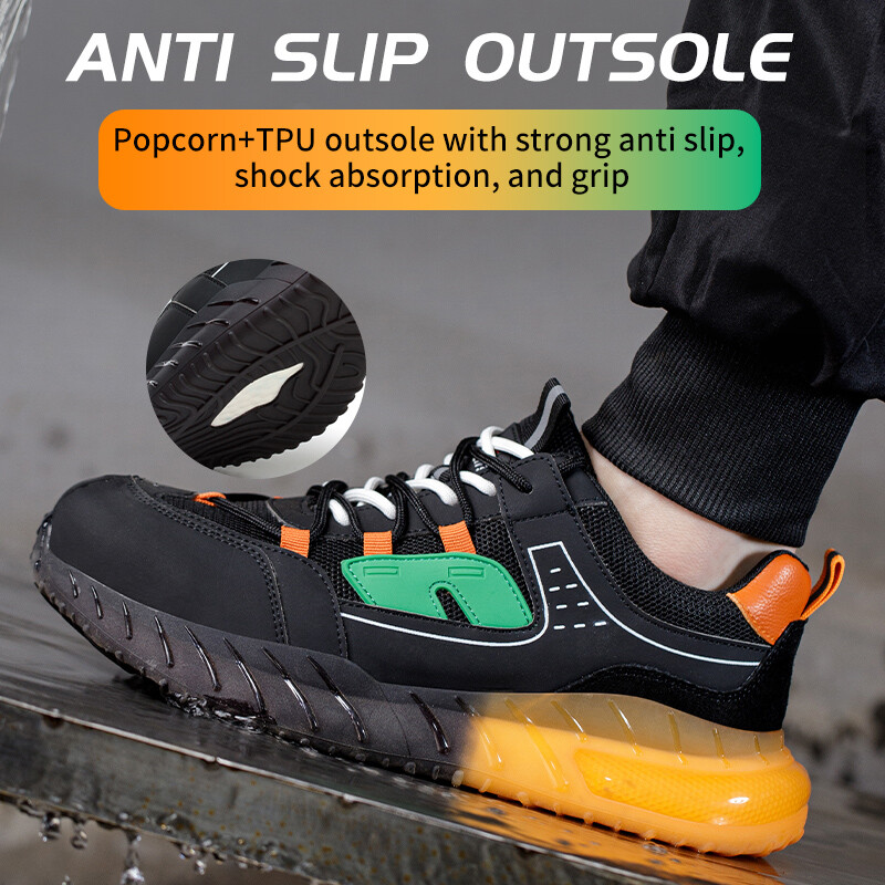 Muške radne zaštitne cipele Neuništivi prozračni zračni jastuk Radne tenisice Zaštitne čizme otporne na probijanje Zaštitne sigurnosne cipele