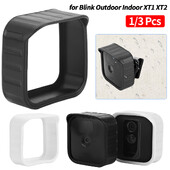 1/3 gab. Silikona kameras aizsargmaciņš, pret laikapstākļiem izturīgs aizsargapvalks pret UV stariem ar cepures malu priekš Blink Outdoor Indoor XT1 XT2