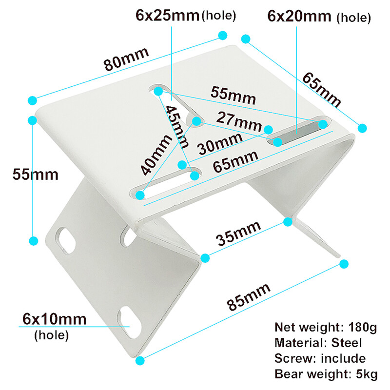 Juoda/balta 90 laipsnių stačiakampio stebėjimo CCTV kameros stovas prie sienos kampinio tvirtinimo laikiklis Vidinis lauko kameros laikiklis