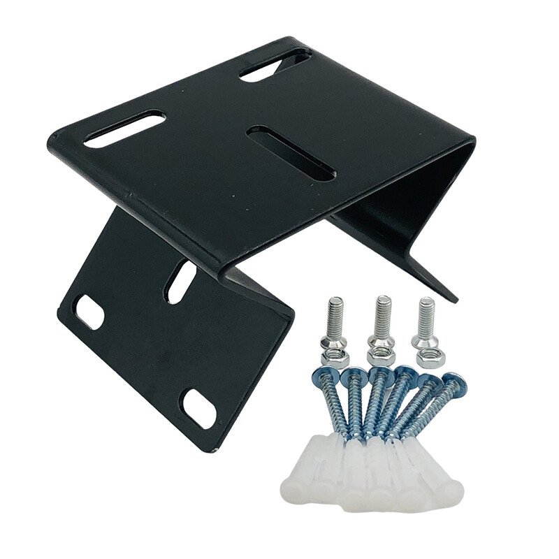 Juoda/balta 90 laipsnių stačiakampio stebėjimo CCTV kameros stovas prie sienos kampinio tvirtinimo laikiklis Vidinis lauko kameros laikiklis