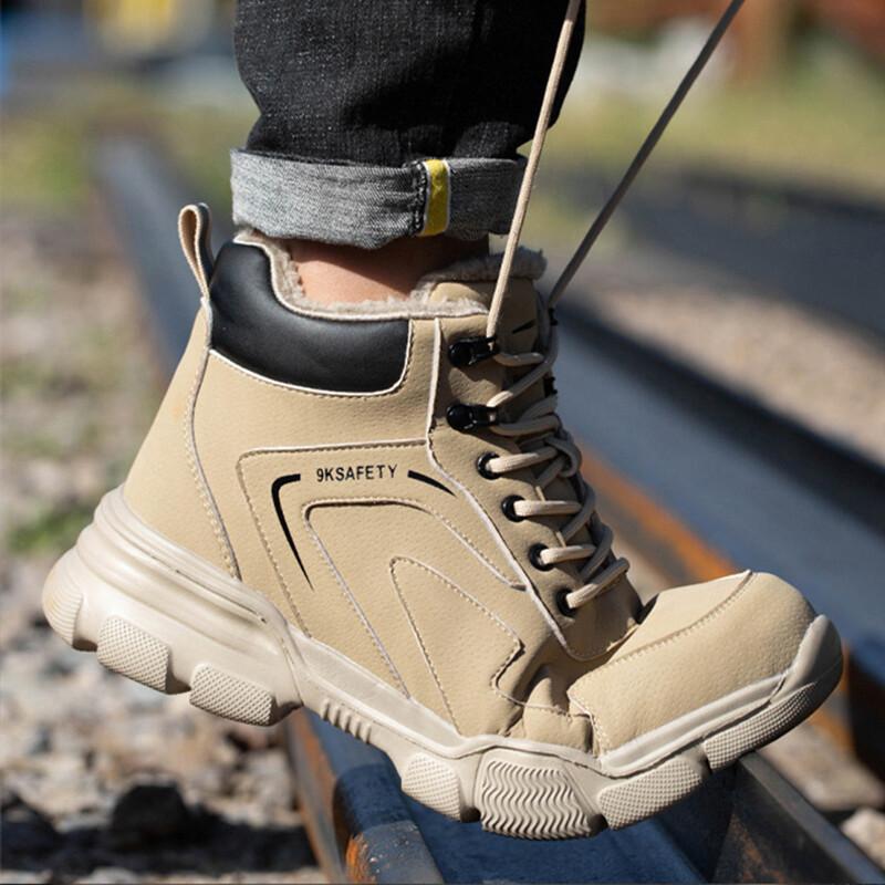 Cizme pentru bărbați la modă Pantofi de siguranță pentru bărbați Pantofi de lucru pentru bărbați Cizme de protecție de protecție pentru bărbați Anti Smash Pantofi de siguranță pentru bărbați