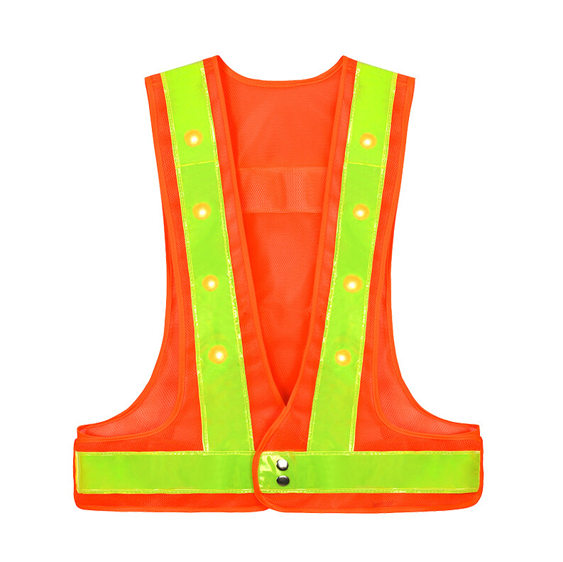 High Vist Led turvavest Fluorestseeruv kollane oranž must kaitsevest helkur jooksmiseks