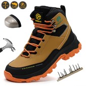 Eur Standardkvaliteediga Meeste turvajalatsid Terasest varbaga Anti Smash Turvasaapad Torkekindel konstruktsioon Kulumiskindlad töösaapad