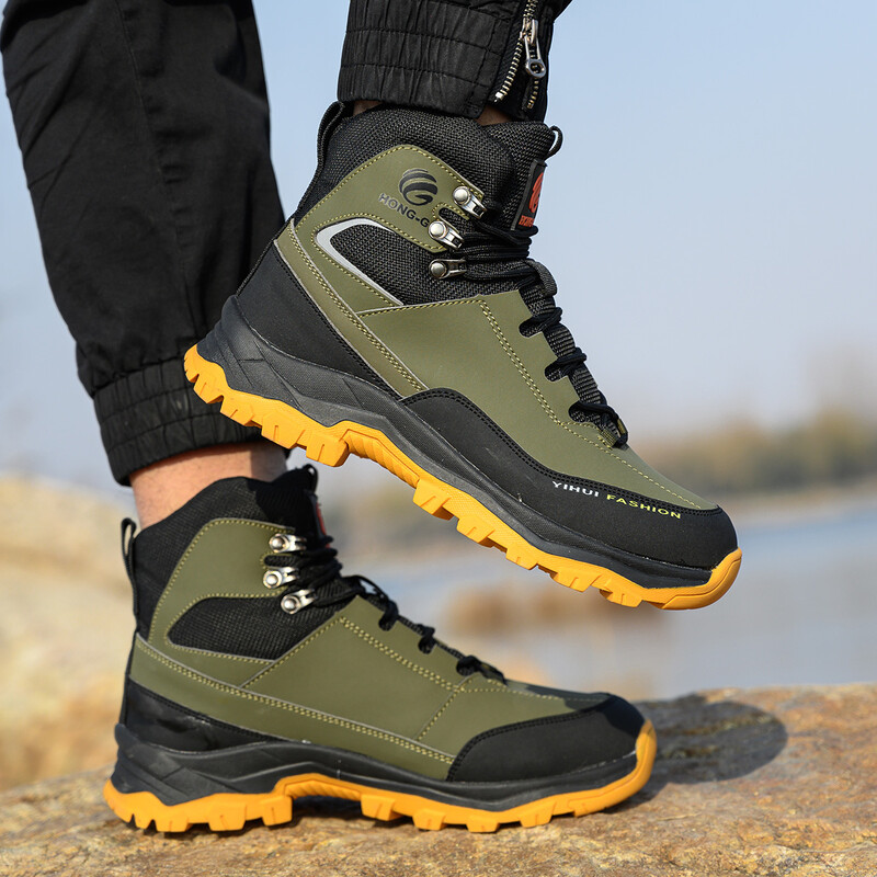 Eur Standardkvaliteediga Meeste turvajalatsid Terasest varbaga Anti Smash Turvasaapad Torkekindel konstruktsioon Kulumiskindlad töösaapad