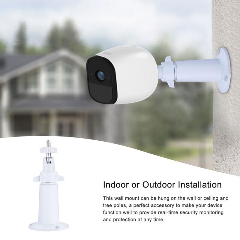 Suport de perete din metal reglabil pentru ARLO GO/ARLO PRO/ARLO ULTRA/WYZE CAM/EUFYCAM E/2c Suport de montare interioară pentru cameră de acasă pentru exterior