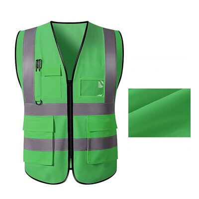 Țesătură respirabilă Vestă de siguranță cu reflectare înaltă, cu mai multe buzunare, pentru traficul feroviar, pentru mineri de cărbuni, uniforme pentru lucru, curse, alergare, 6 culori