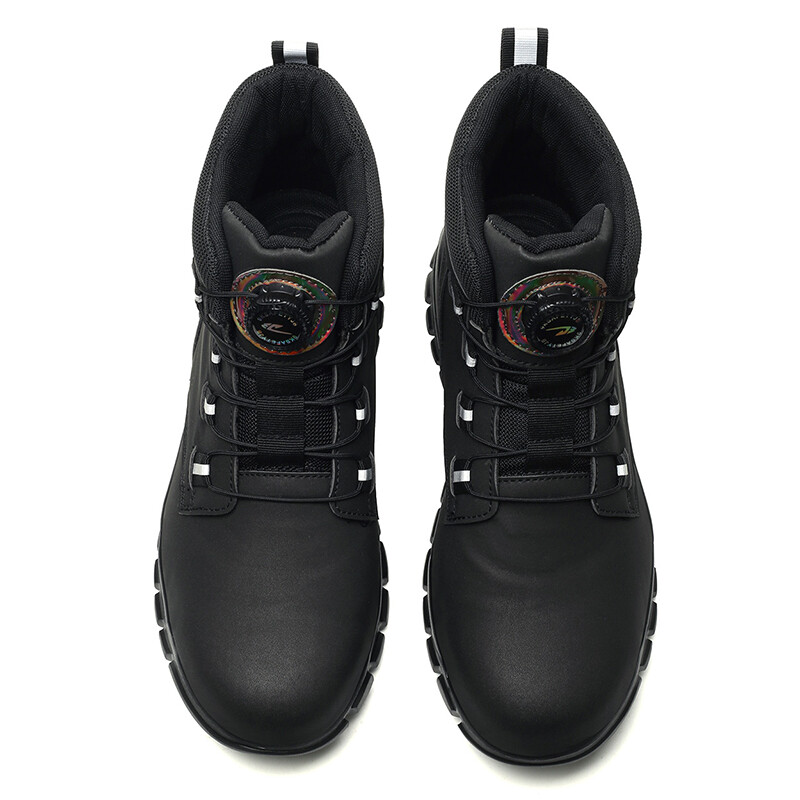 Въртящ се бутон Мъжки защитни обувки Външни защитни маратонки Стоманена капачка на пръстите Работни обувки против разбиване Неразрушими защитни ботуши