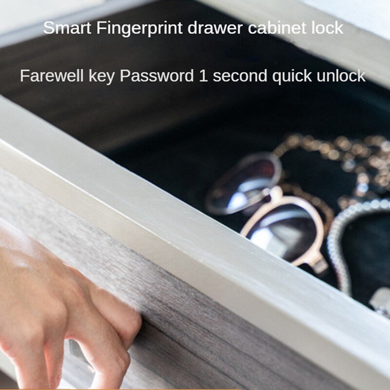 Atvilktnes pirkstu nospiedumu bloķēšanas parole Pastkastes slēdzene Biometriskā atvilktnes slēdzene Pirkstu nospiedumu atkārtoti uzlādējama bezatslēgas elektroniskā slēdzene