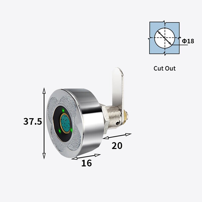 Atvilktnes pirkstu nospiedumu bloķēšanas parole Pastkastes slēdzene Biometriskā atvilktnes slēdzene Pirkstu nospiedumu atkārtoti uzlādējama bezatslēgas elektroniskā slēdzene