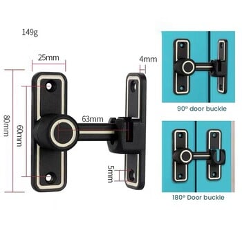 Κλειδαριά πύλης Hot-Heavy Duty 90 μοιρών με ορθή γωνία Κλειδαριά πόρτας αχυρώνα Αντικλεπτική συρόμενη κλειδαριά πόρτας για κήπο