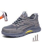 Suvised hingavad töökaitsejalatsid Meeste naiste hävimatud torkekindlad turvasaapad Töökaitsetossud