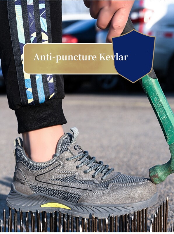 Suvised hingavad töökaitsejalatsid Meeste naiste hävimatud torkekindlad turvasaapad Töökaitsetossud