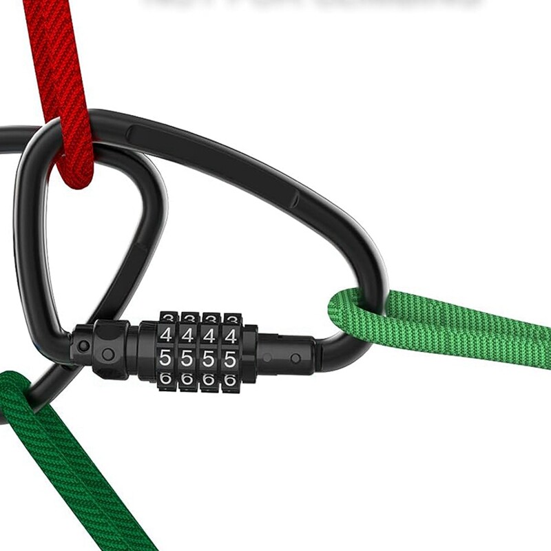 1 KOM kombinirane brave, 4-znamenkaste kopče za teške uvjete rada, metalna kodna brava u obliku slova D za sigurnosnu kabelsku bravu za bicikl s omčom