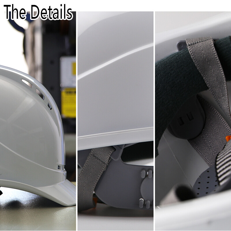 Apsauginio šalmo dangtelio stiliaus ventiliuojama kieta kepurė su aukščiausios kokybės ABS apvalkalo reketo pakabos darbiniu dangteliu, skirta pramoninei statybai vasarą