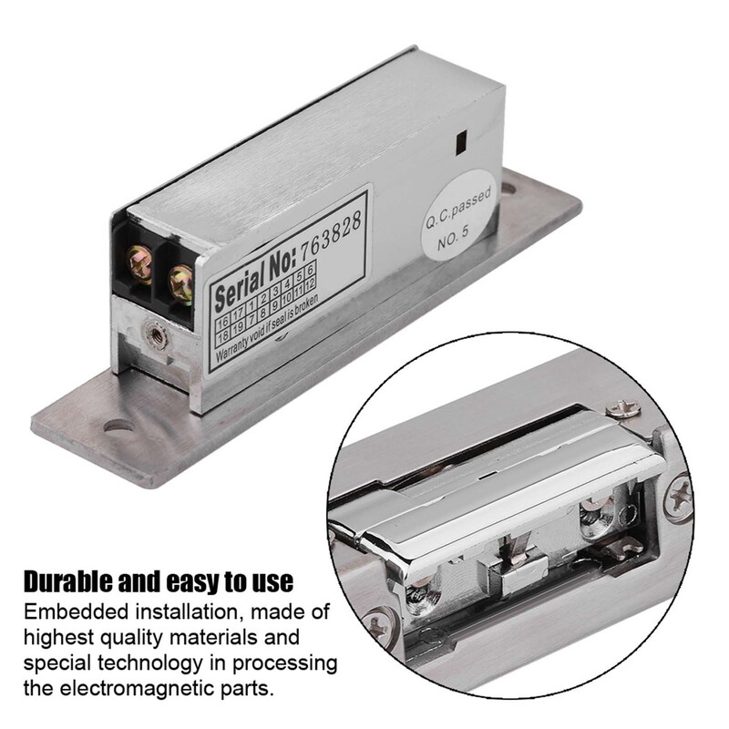 Prieigos kontrolės užraktas Reguliuojamas siauro tipo elektrinis dvigubas atrakinimo režimas Prieigos kontrolės užraktas Elektrinis užraktas